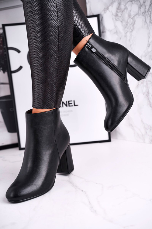 Women's Boots On High Heels Black Gun