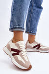 Women's Beige-Burgundy Sports Shoes Chloette