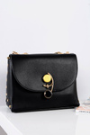 Stylish Black Women's Handbag Letter Bag Gold Chain