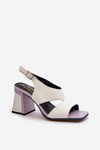 Women's Sandals with White Stiletto Heel D&A MR38-153