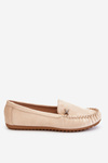 Women's Suede Loafers With Embellishments Beige Leah