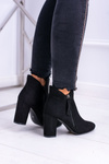 Women's Black Stiletto Boots Suede Egida