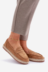 Espadryle Damskie Płaska Podeszwa Jutowa Plecionka Camel Shilova 