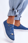 Women's Lace-Up Sneakers Blue Etna