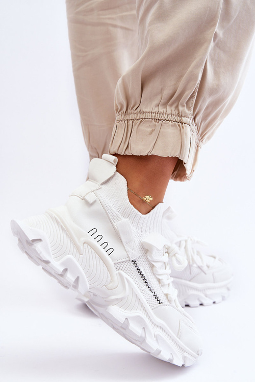 Women's Sock Sneakers White Keaton