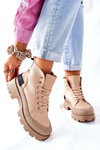 Damskie Botki Trapery Khaki Any One