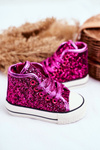 Children's Sneakers With Glitter Fuchsia Ally