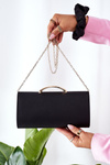 Elegant Clutch Bag With Chain Black