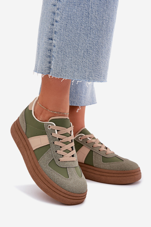 Women's Platform Sneakers Green Dovina