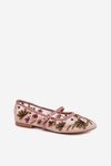 Ballet Flats With Embroidery And Strap Pink Lilindraen
