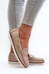 Women's Loafers Made of Eco Leather in Gold Nestalia