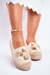 Women’s Espadrilles On Platform Linen Beige Denver