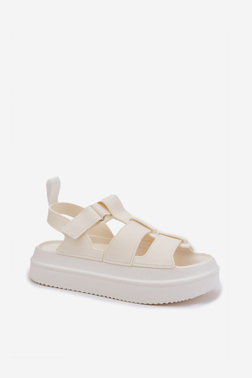 Ladies Platform Sandals Ecru Nitavelia