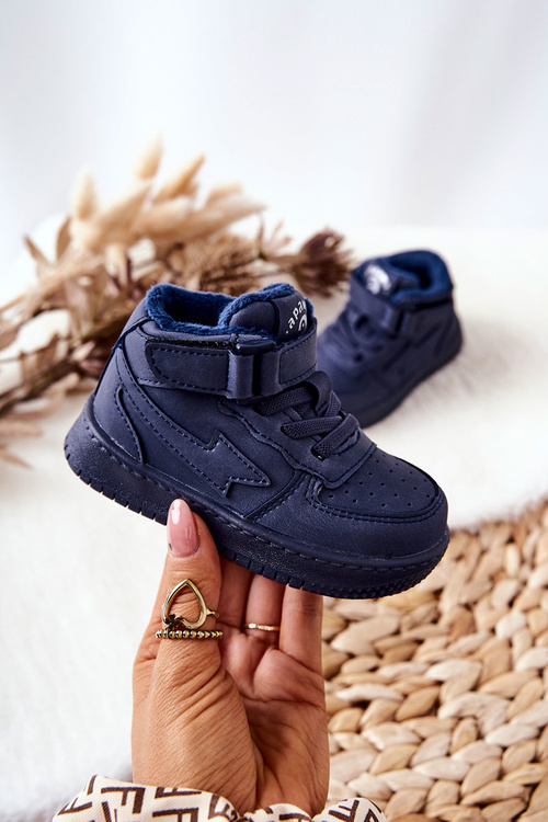Children's Insulated High Sneakers Navy Clafi