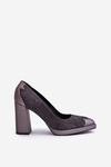 Suede Pumps On Heel Brown Laura Messi 2702