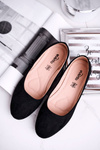 Women's Black Suede Ballet Flats Lasota