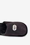 Men's slippers with patch Black Presine