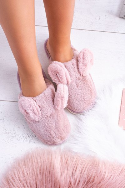 Women's Slippers Rabbits with Ears Pink Alabama