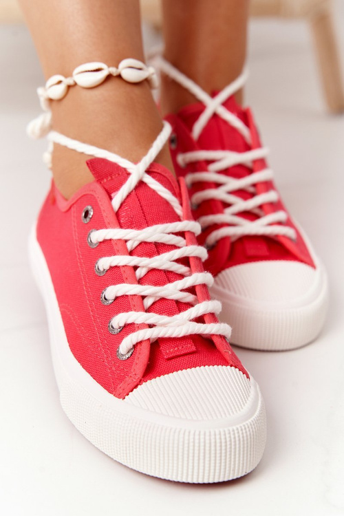 Trampki Niskie BIG STAR Czerwone FF274185