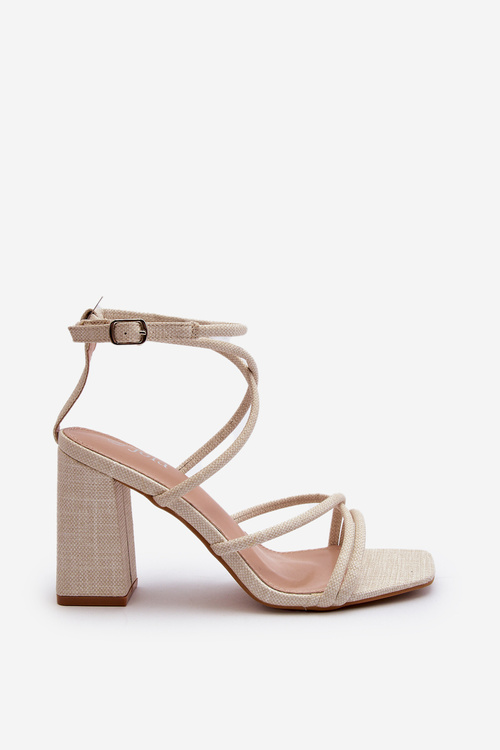 Sandals with Straps in Nude Herfiana
