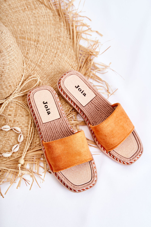 Suede Women's Slippers Orange Green