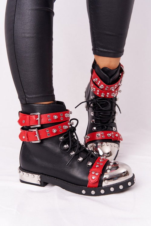 Women's Insulated Boots With Jets Black-Red Lu Boo