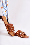 Women's Classic Slippers With Ornaments Brown Scotlyn