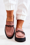 Suede Loafers Letters La.Fi 210001DP-SU Dirty Pink
