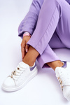 Women's Sports Shoes On A Massive Platform White And Violet Chante