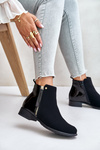 Insulated ankle boots with flat heel and low shaft black Zinariella