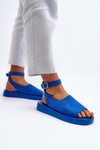 Comfortable Women's Platform Sandals in Blue Rubie
