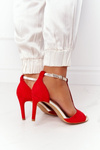 Sandals On High Heel S.Barski 280-58 Red-Gold