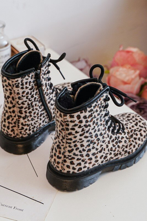 Children's Insulated Boots with Zipper Beige Goopy