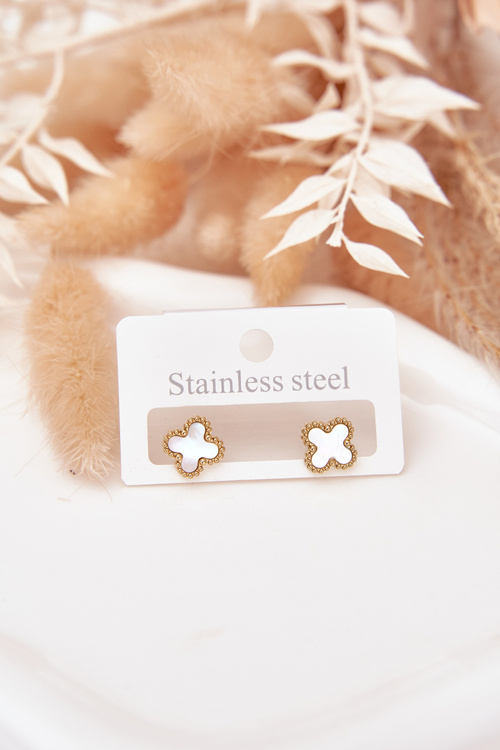 Earrings Made of Stainless Steel Pearl-Golden