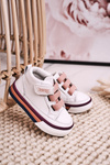 Children's High Sneakers With Welt White Pink Baxter