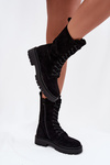 Women's Workery Boots Lined Black Marvielle