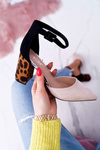 Women's Leopard Stiletto pumps Beige Ferri