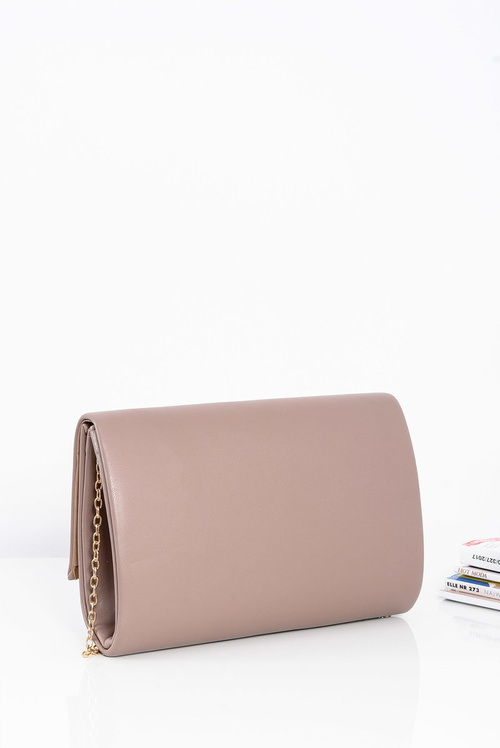 Elegant Women's Gold Chain Licensed Clutch Bag Khaki