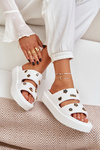 Foam Women's Slippers With Clips White Ravanala