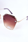Geometric Sunglasses Brown Ombre 