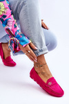Suede Slip-On Loafers Castelo Fuchsia