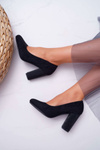 Women's Sergio Leone PB200 Suede Black Selva pumps