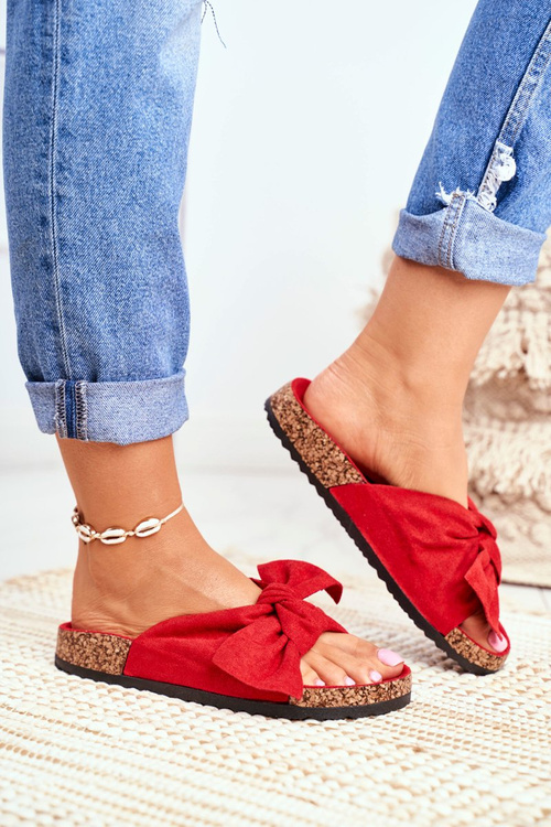 Wendy Red Cork Lining Flip Flops