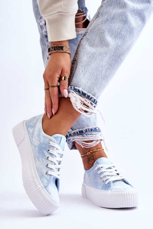 Trampki Platforma Niebieskie Lee Cooper LCW-23-31-1782L