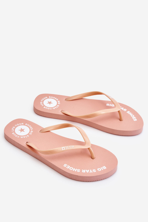 Comfortable Big Star Flip Flops LL274802 Nude
