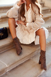 Women’s Boots On High Heel Camel Panther