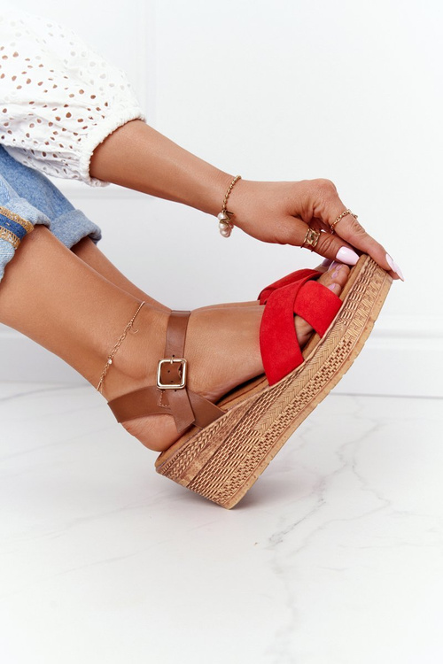 Wedge Sandals S.Barski GD-38 Red