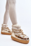 Women's Snow Boots with Gold Laces Toolsa