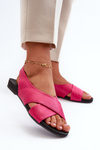Zazoo 40407 Women's Leather Sandals Fuchsia