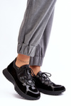 Buty Sportowe Damskie Skóra Czarne M01/2 Zazoo